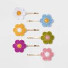 Girls' 6pk Crochet Flower Bobbie Pins - Art Class