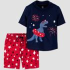 Toddler Boys' Short Sleeve Dino Americana Rash Guard Set - Just One You Made By Carter's Red/blue