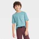 Boys' Textured Short Sleeve Striped T-shirt - Cat & Jack Blue