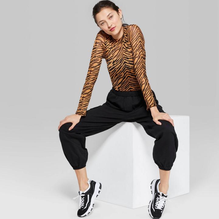 Women's High-rise Baggy Cargo Pants - Wild Fable Black