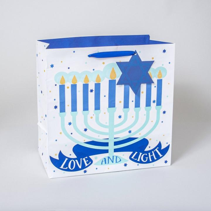 Large Square Gift Bag Blue - International Greetings