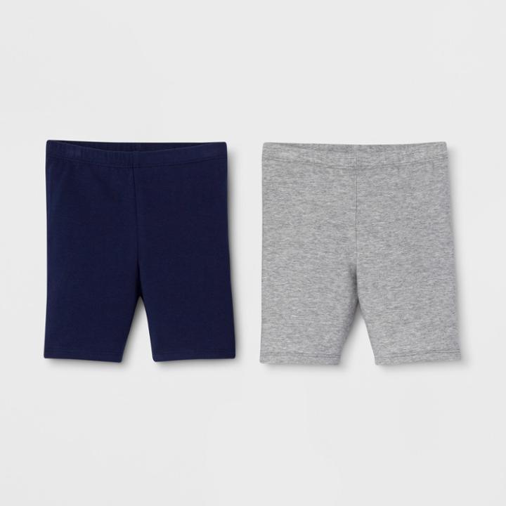 Toddler Girls' Trouser Shorts - Cat & Jack Blue Gray