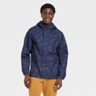 Men's Camo Print Waterproof Rain Shell Jacket - All In Motion Navy Blue