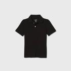 Petiteboys' Short Sleeve Stretch Pique Uniform Polo Shirt - Cat & Jack Black