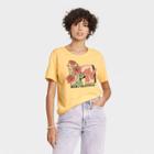 Women's Mtv Floral Print Short Sleeve Graphic T-shirt - Yellow