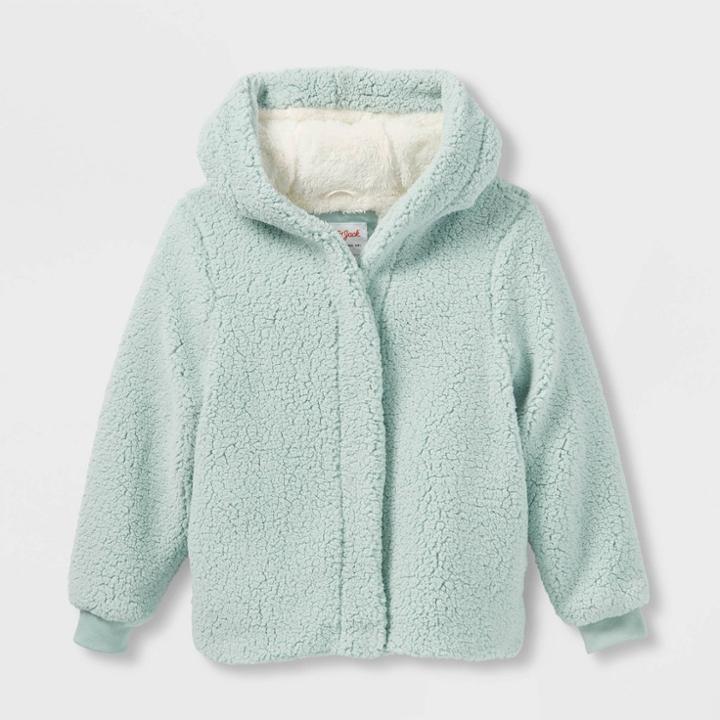 Girls' Solid Faux Fur Jacket - Cat & Jack