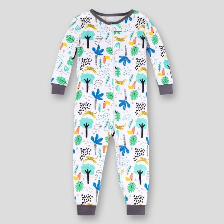 Lamaze Toddler Boys' Palm Safari Organic Cotton Snug Fit Pajama Jumpsuit - Green