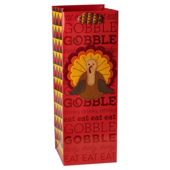 Gobble Beverage Thanksgiving Gift Bag - Papyrus,