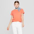 Women's Short Sleeve Crew Neck Meriwether Pocket T-shirt - Universal Thread Orange