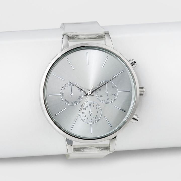 Women's Clear Strap Watch - Xhilaration Clear,