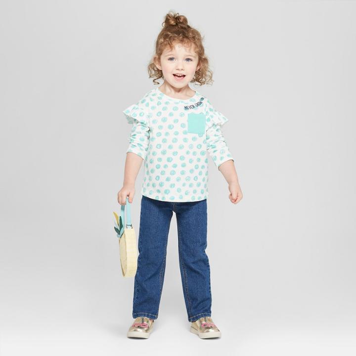Toddler Girls' Jeans - Cat & Jack Medium Blue