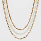 Layered Curb Link Chain Necklace - Universal Thread Ivory