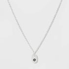 Initial E Tag Necklace - A New Day Silver, Women's