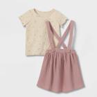 Grayson Collective Toddler Girls' Ribbed Short Sleeve Skirtall
