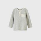 Toddler Boys' Long Sleeve Double Knit T-shirt - Cat & Jack Gray