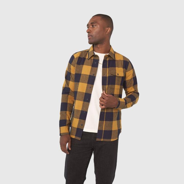 United By Blue Men's Long Sleeve Flannel Shirt - Cumin
