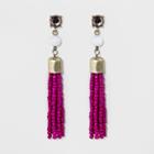 Sugarfix By Baublebar Beaded Tassel Drop Earrings - Fuchsia, Women's