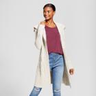 Women's Shawl Collar Car Coat - A New Day Oatmeal