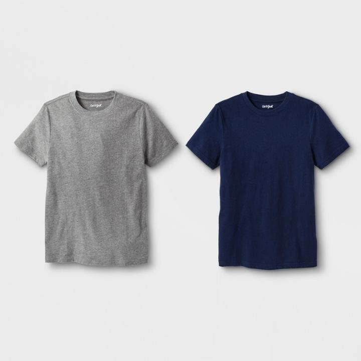 Petiteboys' 2pk Short Sleeve T-shirt - Cat & Jack Navy/gray Xs, Boy's, Blue