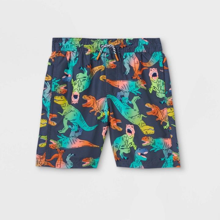 Boys' Dino Print Volley Swim Trunks - Cat & Jack