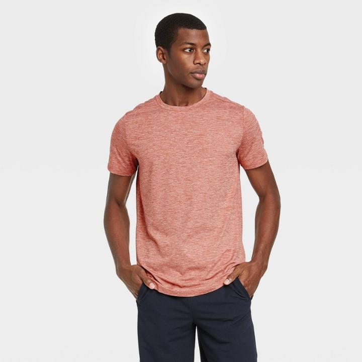 Men's Short Sleeve Soft Stretch T-shirt - All In Motion Red Heather