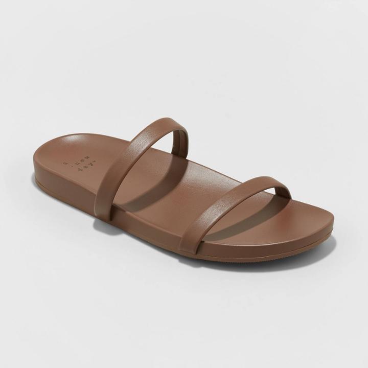 Women's Nadine Skinny Strap Sandals - A New Day Rosewood