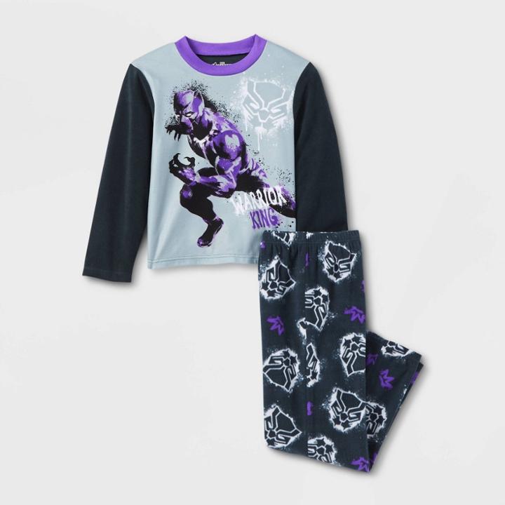 Boys' Marvel Black Panther 2pc Fleece Pajama