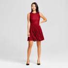Women's Lace Fit And Flare Dress - Melonie T Wine