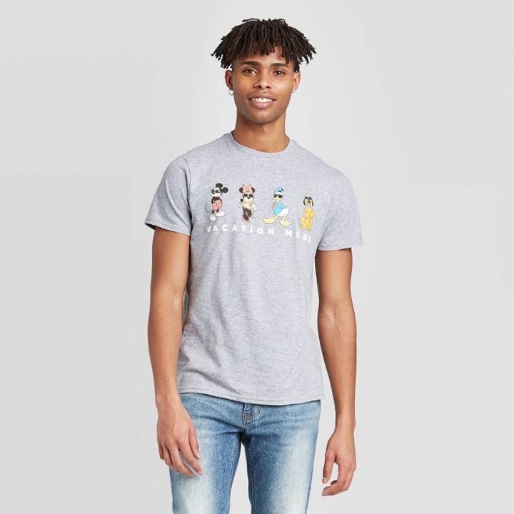 Men's Disney Spring Break 'vacation Mode' Short Sleeve T-shirt - Gray S, Boy's,