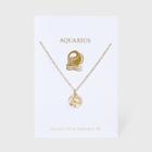 No Brand Aquarius Charm Necklace - Gold