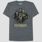 Men's Marvel Short Sleeve Defenders Group Shot T-shirt - Awesome Blue