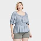 Women's Plus Size Raglan Short Sleeve Textured Top - Knox Rose