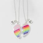 Girls' 2pc Bff Rainbow Broken Heart Necklaces - Cat & Jack,