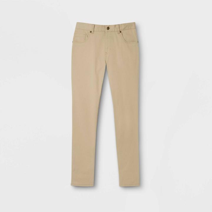 French Toast Boys' Slim Fit Uniform Pants - Khaki (green)