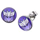 Hasbro Transformers Decepticon Graphic Stainless Steel Stud Earrings, Kids Unisex