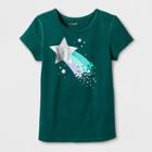 Toddler Girls' Adaptive Short Sleeve Shooting Star Graphic T-shirt - Cat & Jack Green