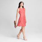 Women's Floral Lace Dress - Melonie T Coral