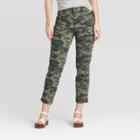 Women's High-rise Straight Cropped Jeans - Universal Thread Camo Print 00, Women's, Green