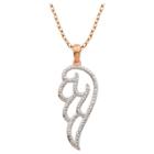 Target 18k Rose Gold Plated And Sterling Silver Diamond Accent Wing Pendant With 18 Chain, Girl's