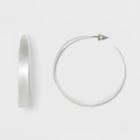 Thick Metal And Open End Hoop Earrings - Universal Thread Silver,