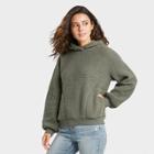 Women's Sherpa Hooded Sweatshirt - Universal Thread Green