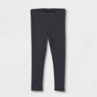 Toddler Girls' Solid Leggings - Cat & Jack Dark Gray