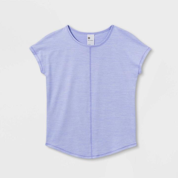 Girls' Short Sleeve Studio T-shirt - All In Motion Light Purple