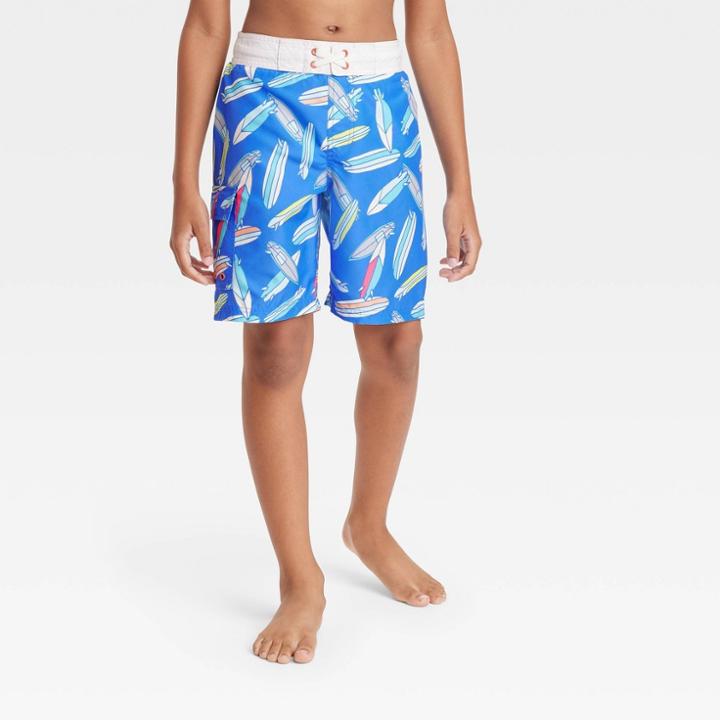 Plusboys' Surfboard Board Shorts - Cat & Jack Blue