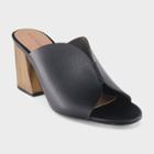 Women's Allegra Smooth Faux Leather Heeled Mules - Who What Wear Black
