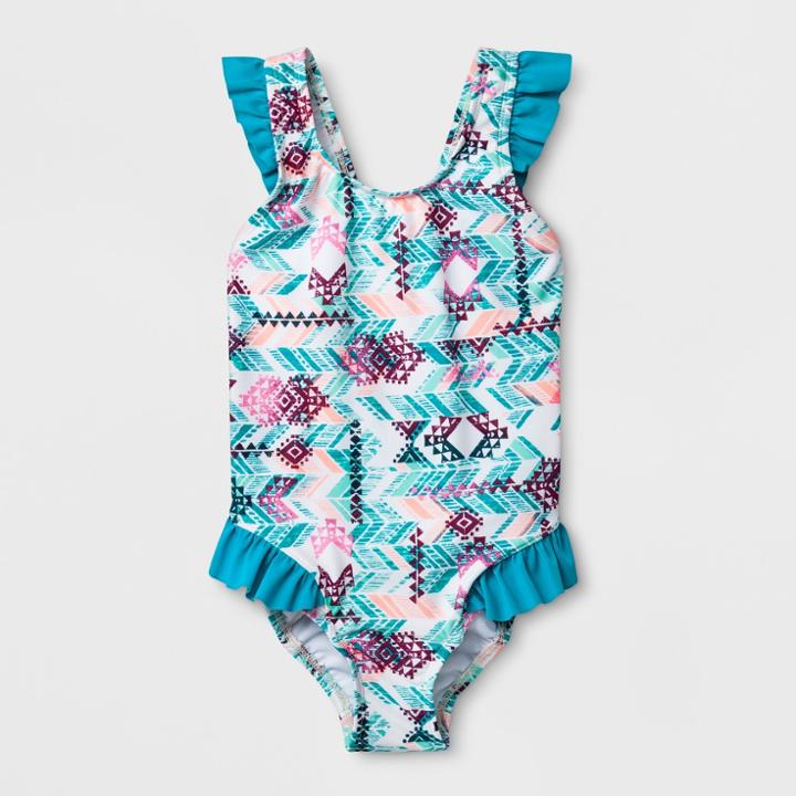 Malibu Dream Girl Mailbu Dream Girl Girls' Siren Voyage One Piece Swim Suit - Blue