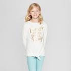 Girls' Long Sleeve Good Things Cozy Pullover - Cat & Jack Cream