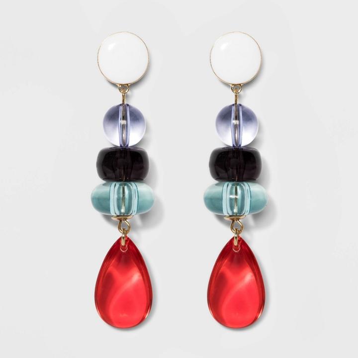 Sugarfix By Baublebar Clear Acrylic Drop Earrings, Girl's,
