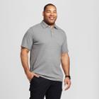 Men's Big & Tall Short Sleeve Elevated Ultra-soft Polo Shirt - Goodfellow & Co Railroad Gray