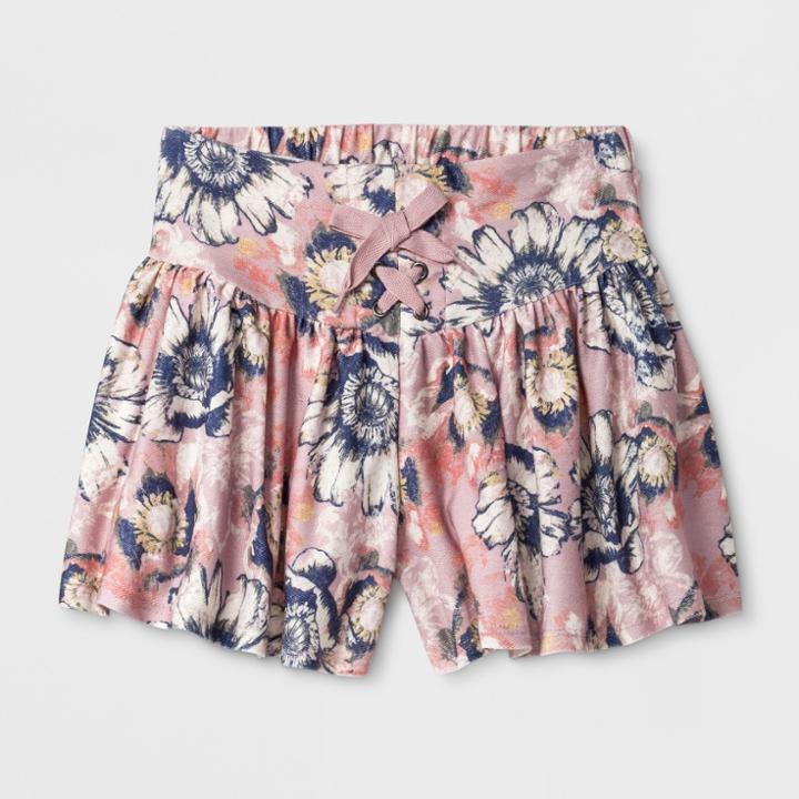Girls' Reverse French Terry Shorts- Art Class Pink